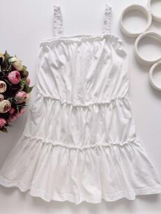 5,6 лет, рост 116 Белый трикотажній сарафан