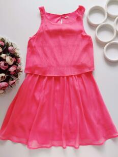 8 лет, рост 128 Розовое нарядное платье
