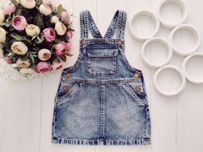 1,5,2 года, рост 92 Джинсоавый сарафан детский