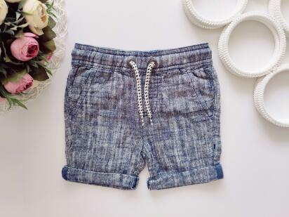 12,18 міс, зріст 86 Лляні шорти на гумці