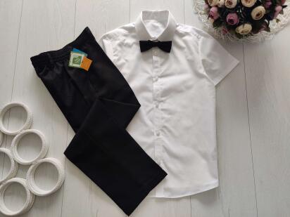 8,9 років, зріст 134 Нова біла сорочка і нові чорні штани
