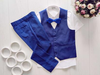 9 років, зріст 134 Нова біла сорочка, штани та жилетка