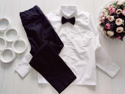 10,11 років, зріст 140,146 Нова біла сорочка і стильні штани