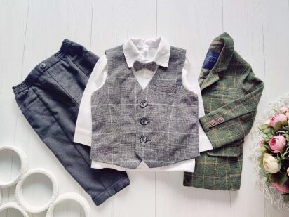 9,12 міс, зріст 80 Ошатний брючний костюм комплект