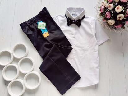 7,8 років, зріст 122,128 Нова біла сорочка і штани