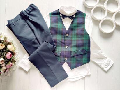 6,7 років, зріст 116,122 Ошатний брючний костюм набірний