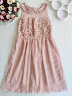 10 лет, рост 140 Нарядное платье в пайетках