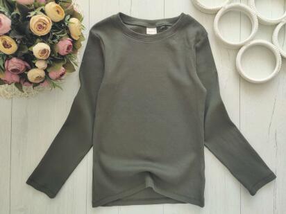 8 лет, рост 128 Новый лонгслив в рубчик