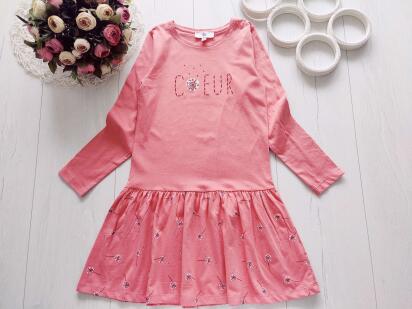 8 лет, рост 128 Новое трикотажное платье с рукавами