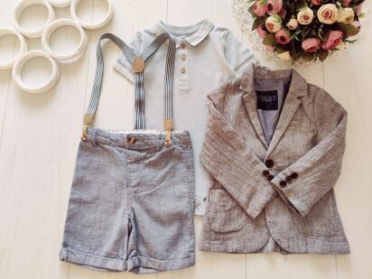 18,24 міс, зріст 86,92 Нове боді, піджак, ошатні шорти