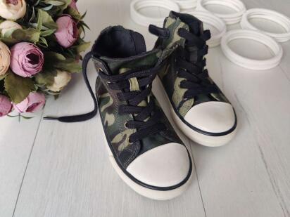 29 (18,5 см) Камуфляжні хайтопи (високі кеди на блискавці)