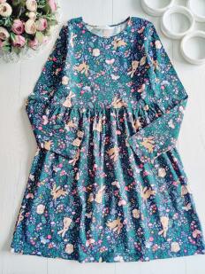 9,10 лет, рост 134,140 Новое трикотажное платье с рукавами