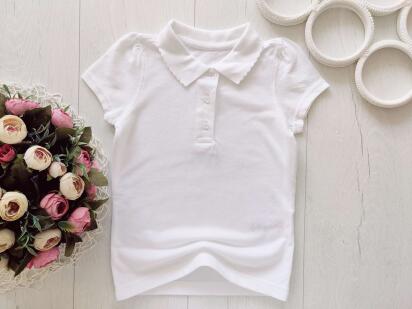 4,5 років, зріст 104,110 Нове біле поло дівчинці