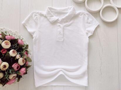 5,6 років, зріст 110,116 Нове біле поло дівчинці