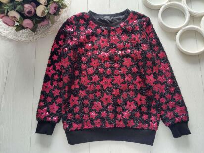 5,6 лет, рост 110,116 Кофта в пайетках