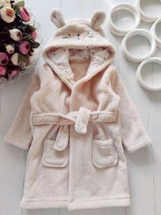 6,9 міс, зріст 68,74 Теплий махровий халат із вушками