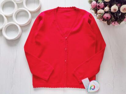 9 лет, рост 134 Новая красная кофта в школу