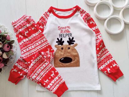5 років, зріст 110 Новорічна трикотажна піжама з оленем 100% котон