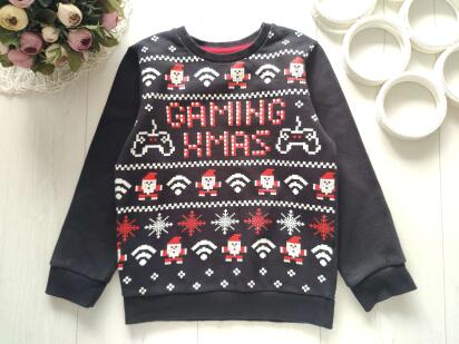 7 років, зріст 122 Новорічний світшот на флісі