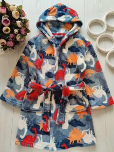 5,6 років, зріст 110,116 Халат у динозаврах