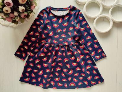 3 года, рост 98 Трикотажное платье в радугах