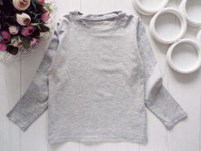 5,6 років, зріст 110,116 Однотонний сірий реглан