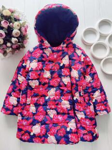 5 лет, рост 110 Тепла двухсторонняя курточка на синтепоне для девочки