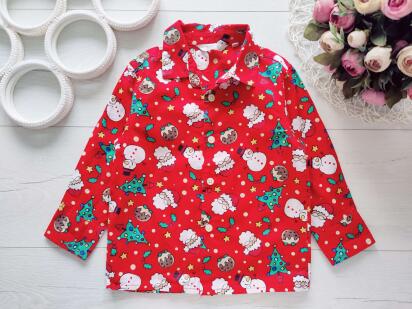 2,3 роки, зріст 92,98 Новорічна дитяча сорочка для хлопчика