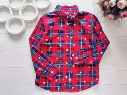 6,7 років, зріст 122 Новорічна дитяча сорочка для хлопчика