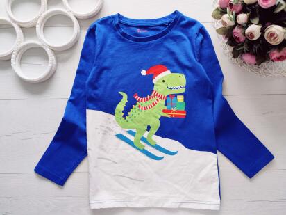 6,7 лет, рост 116,122 Новогодний реглан динозавр