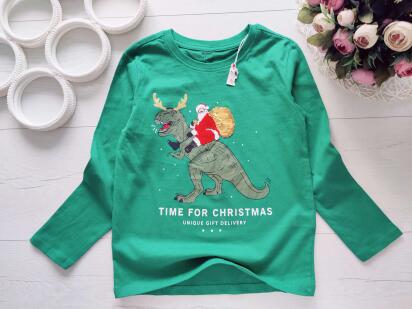 5,6 лет, рост 116 Новый новогодний реглан санта