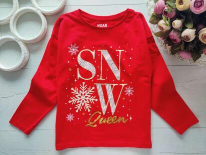 6 лет, рост 116 Новогодний реглан снежинка