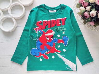 3,4 года, рост 104 Новогодний реглан спайдермен