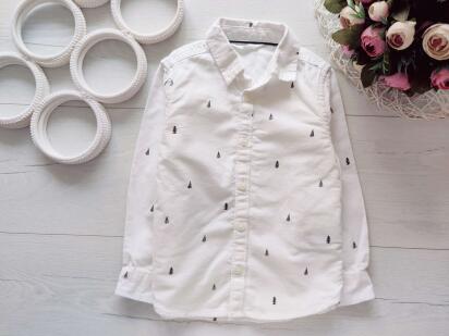 2,3 года, рост 98 Белая рубашка на новый год