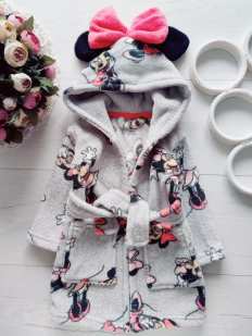 6,9 міс, зріст 74 Гарний дитячий халат із міккі