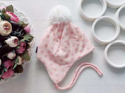 51 (18-24 міс) Тепла зимова шапка на синтепоні, фліс