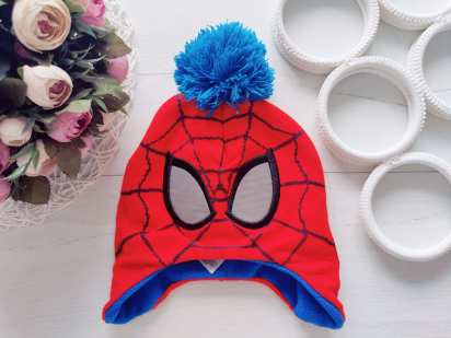 52 см, 5 років Тепла зимова шапка на флісі Spider-Man