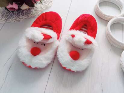 27 (17 см) Нові теплі домашні тапочки санта