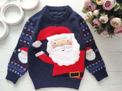 1,5,2 роки, зріст 86,92 Новорічний светр санта