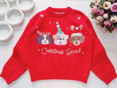 8 років, зріст 128 Гарний червоний новорічний светр для дівчинки