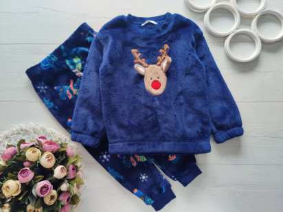 4,5 років, зріст 104,110 Тепла махрова дитяча піжама, набірна