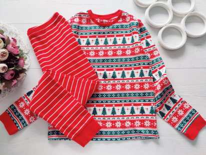11,12 років, зріст 146,152 Новорічна дитяча набірна піжама