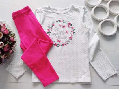 10 років, зріст 140 Трикотажна піжама для дівчинки набірна