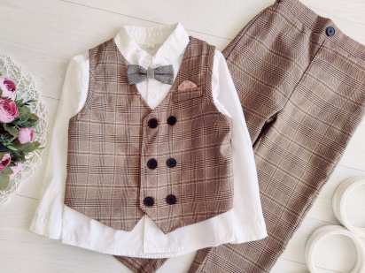 4 роки, зріст 104 Ошатний дитячий костюм із білою сорочкою