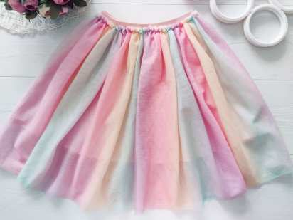 8,9 років, зріст 134 Дитяча пишна спідниця фатин