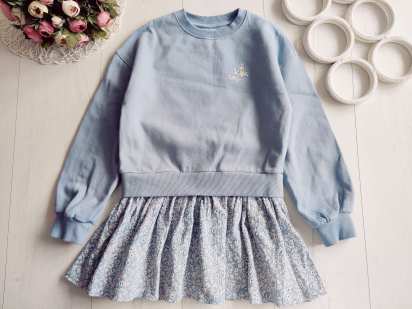 9 років, зріст 134 Сукня на флісі