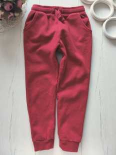 5,6 років, зріст 110,116 Теплі штани на флісі бордо