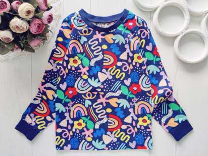 6,7 років, зріст 116,122 Гарний квітковий реглан