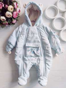 Теплий комбінезон на синтепоні для новонародженого