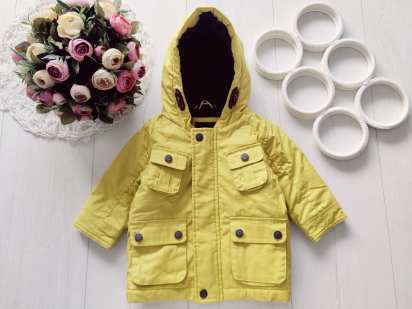 6,9 міс, зріст 68,74 Тепла куртка з просоченням на синтепоні, фліс